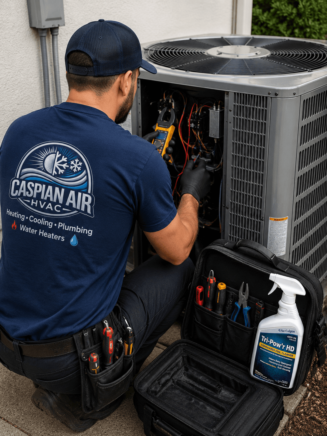 Caspian Air HVAC maintenance program technician